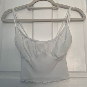 Cute crop top from Pacsun (LA Hearts), size S, white, super soft!